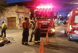 Colisão entre motocicletas é registrada no Centro de Arapiraca; dois ficam feridos