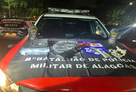 Força Tática do 8º BPM prende três homens com drogas e arma em Rio Largo