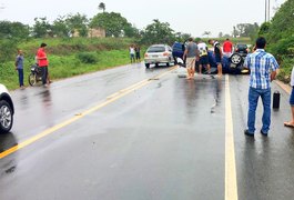 Motorista sobra em curva e capota carro na AL-115, em Igaci
