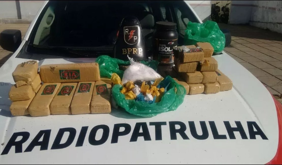 Adolescente de 14 anos é apreendido com maconha, cocaína e crack, em AL