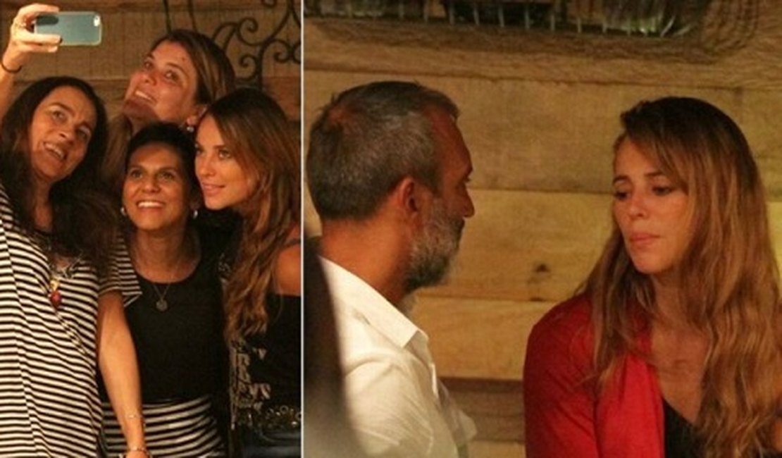 Depois de noitada com amigas, Paolla Oliveira deixa restaurante com ‘Papinha’