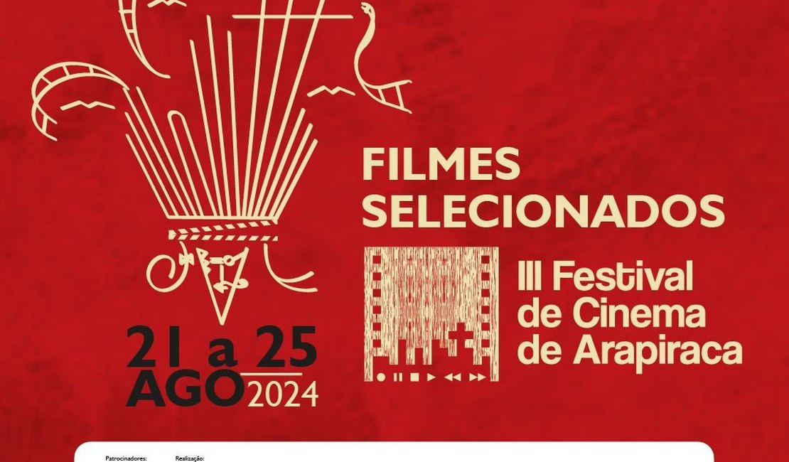 Festival de Cinema de Arapiraca apresenta filmes selecionados para mostras competitivas