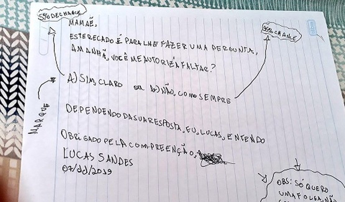 Com mais de 5 mil compartilhamentos, post  de múltipla escolha para faltar aula quebra web