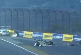 Vídeo: Empresário e piloto alagoano, Galbinha colide contra muro de proteção durante corrida da GT Series Cup, em Interlagos