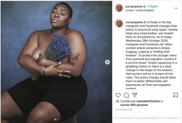 Instagram muda regras para fotos de seios após protesto de influenciadora plus size