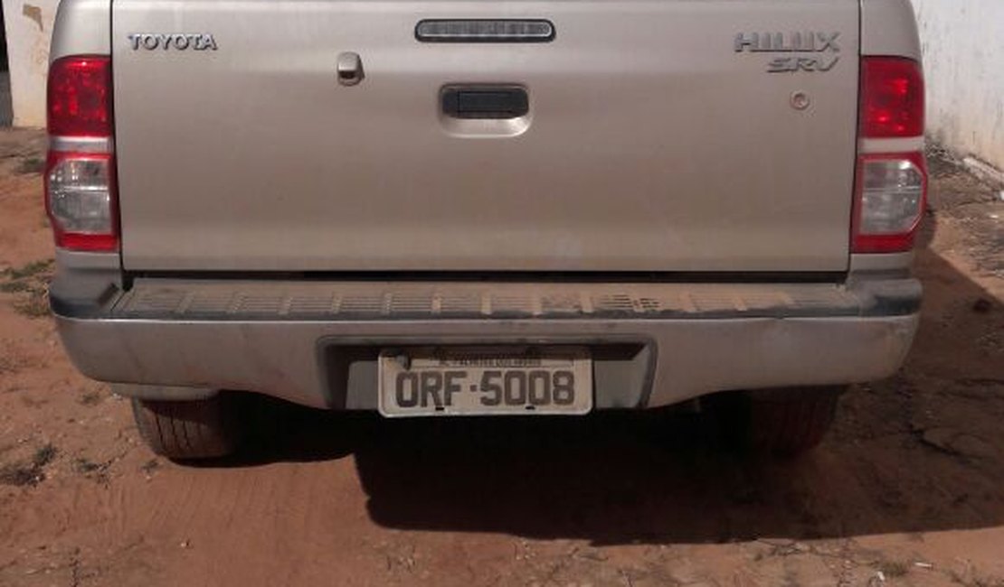 Hilux roubada em Palmeira dos Índios é recuperada no Maranhão