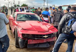 VÍDEO: Jogador de futebol se envolve em acidente e atropela funcionário da UE em Arapiraca