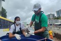 Cágados saem do Riacho Salgadinho para escapar da correnteza; equipes estão resgatando animais