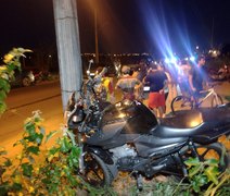 Colisão envolvendo veículo de passeio e motocicleta deixa duas pessoas feridas na zona rural de Arapiraca