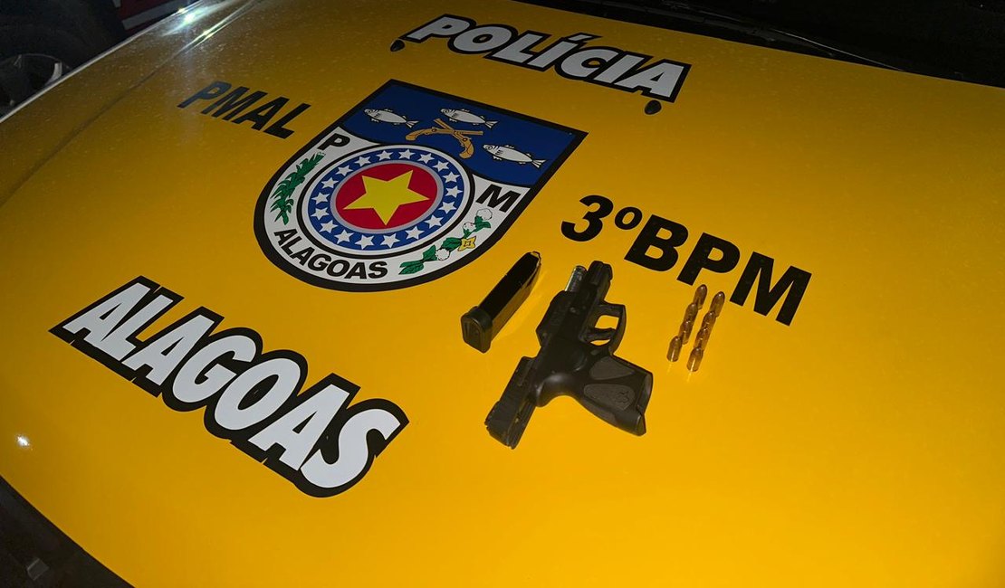 Homem é preso por porte ilegal de arma de fogo de uso restrito em Arapiraca