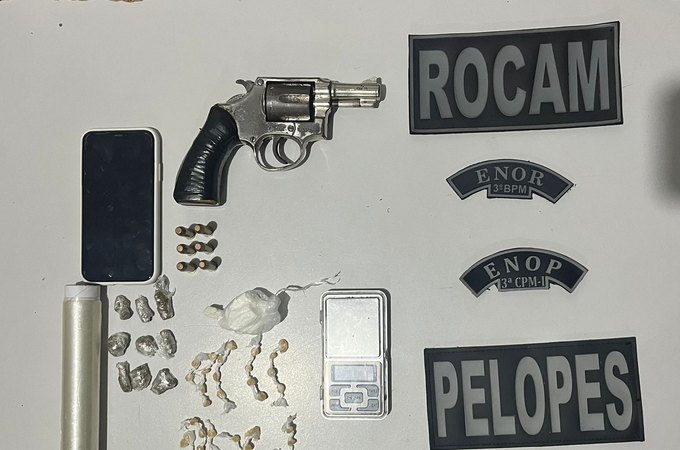Homem é preso ao ser flagrado com arma e drogas, em Arapiraca