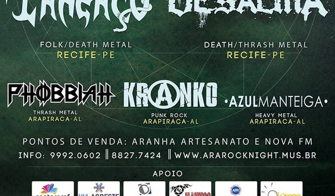 Arapiraca vai virar palco da 2ª Edição do Ara Rock Night