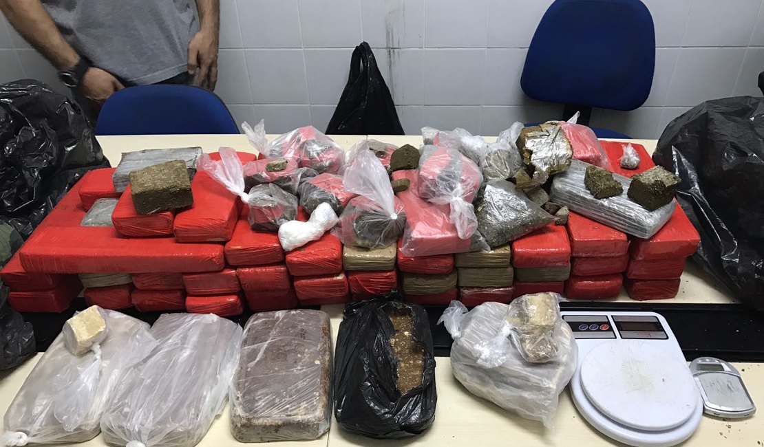 Operação policial apreende drogas e munições, e prende suspeitos em Maceió
