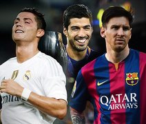 Cristiano Ronaldo, Messi e Suárez são os finalistas ao melhor da Europa