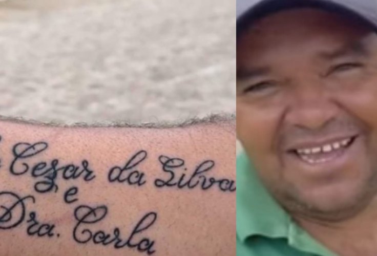 Coveiro de Palmeira dos Índios tatua nomes do prefeito e da primeira-dama da cidade