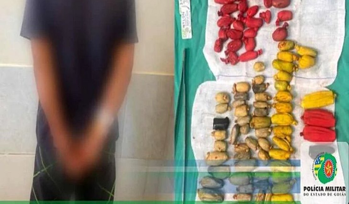 Homem engole cem balões com drogas e cabos de celulares com medo de ser preso