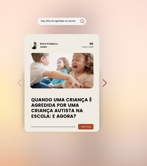 Quando uma criança é agredida por uma criança autista na escola: e agora?