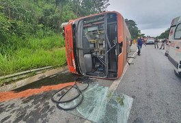 Ônibus tomba por causa de inseto e onze pessoas ficam feridas em Minas Gerais