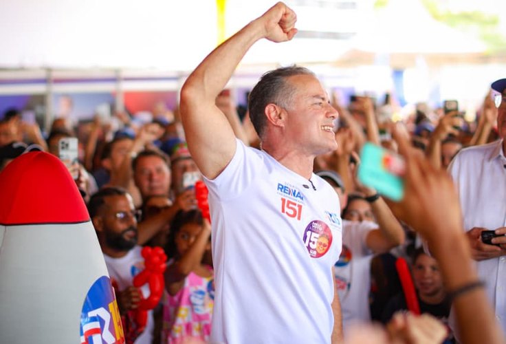 Renan Filho alcança 51,9% dos votos válidos e venceria JHC no 1º turno, diz Falpe