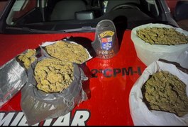 PM apreende mais de três quilos de maconha durante ação em Paripueira