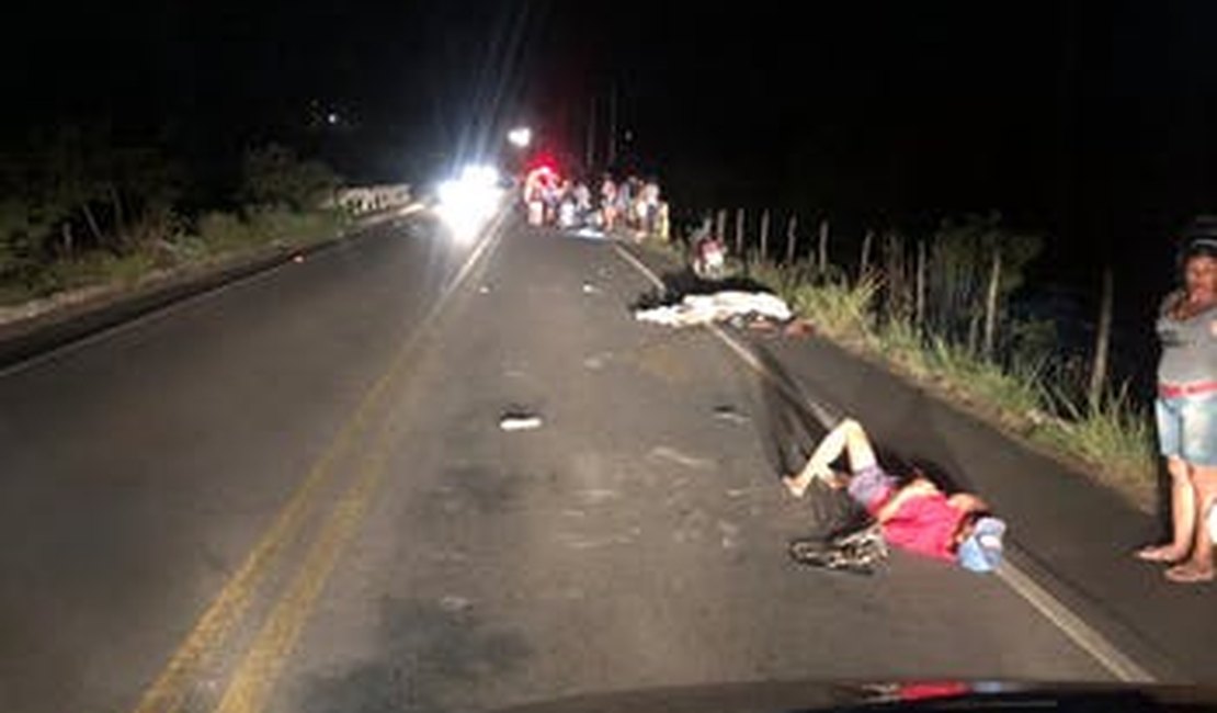 Colisão entre motos e animal deixa três pessoas feridas em Palmeira dos Índios