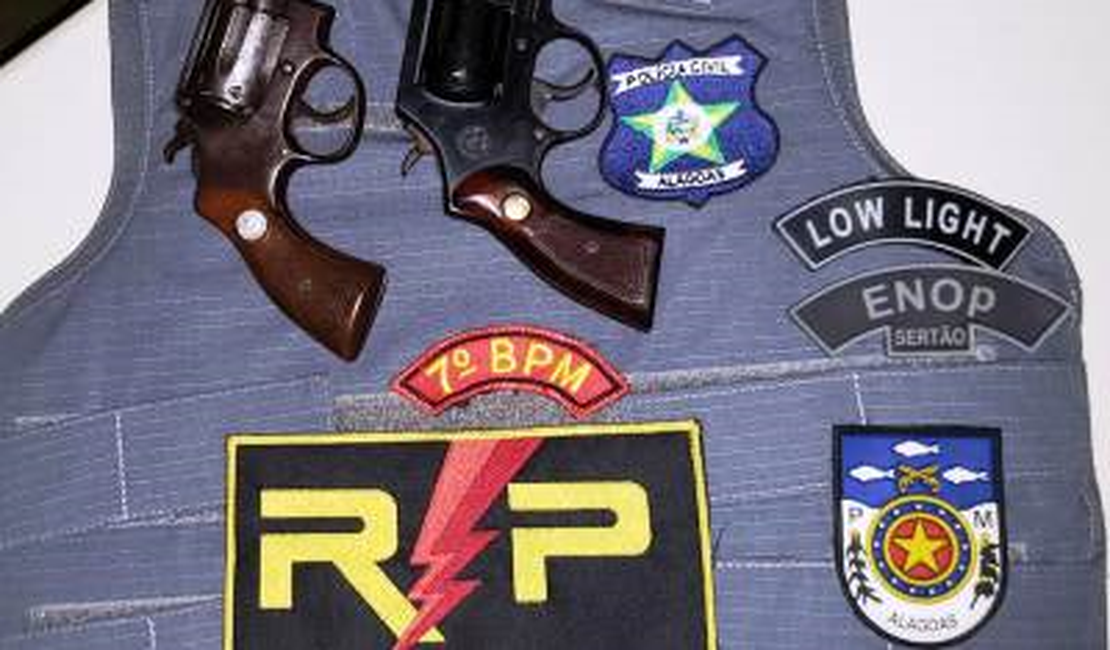 PM e PC apreendem arma de fogo com idoso de 83 anos, na Zona Rural de Olivença