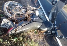 Motociclista sofre grave acidente na AL 487 em Girau do Ponciano