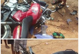 Colisão entre motos deixa dois jovens gravemente feridos em Traipu