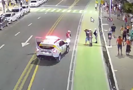 Videomonitoramento da SSP flagra prisão após agressão com faca na orla de Maceió