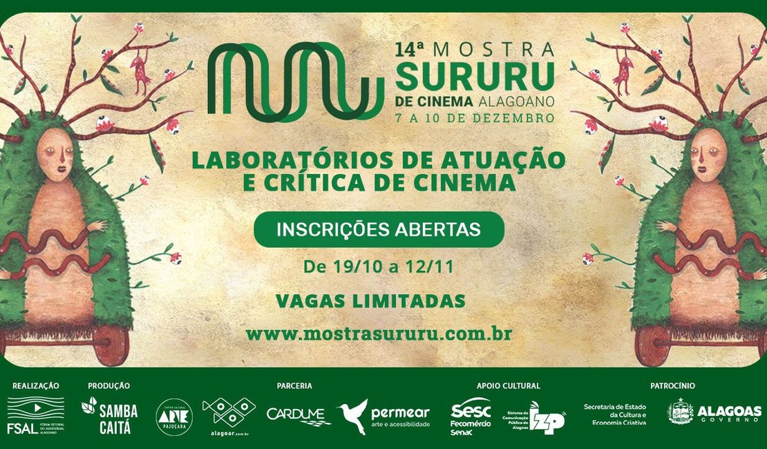 Mostra Sururu abre inscrições para laboratórios de atuação e crítica de cinema