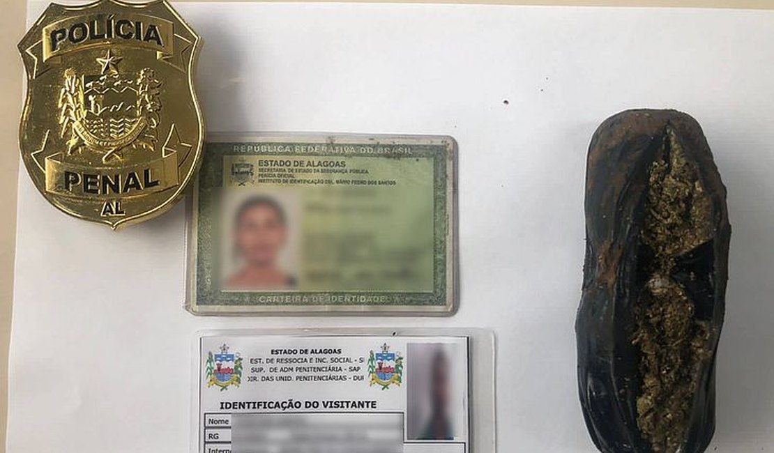 Companheira de detento tenta entrar no Presídio do Agreste com pacote de maconha no ânus