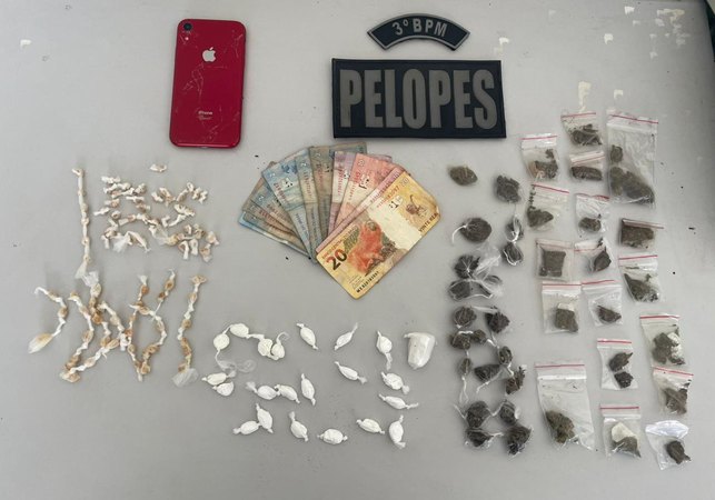 Suspeito de tráfico de drogas é preso pelo Pelopes nas proximidades do Mercado Público de Arapiraca