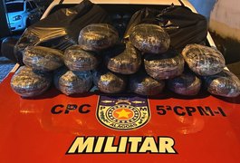 Dois são presos com mais de 30 kg de droga durante festa em Marechal Deodoro