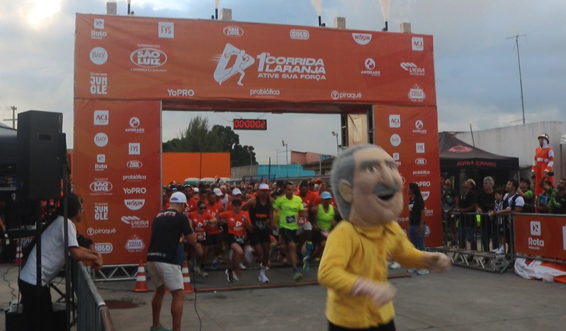 VÍDEO. Superação, música e boas energias marcam a 1º Corrida Laranja do Supermercado São Luiz, em Arapiraca