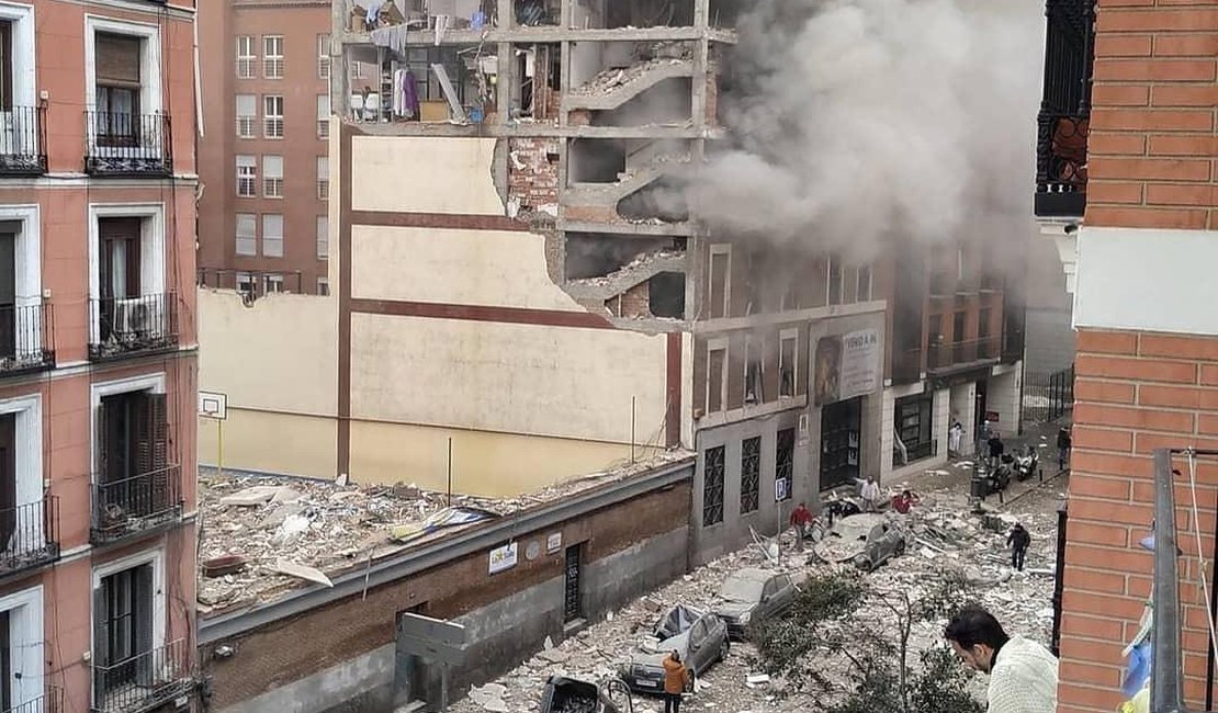 Explosão destrói prédio e deixa vários feridos no Centro de Madri