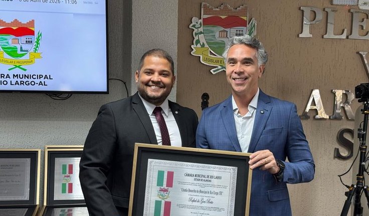 Rafael Brito é homenageado com título de cidadão honorário de Rio Largo