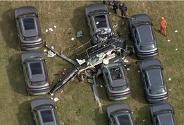 Seis morrem em queda de helicópteros no Rio de Janeiro; aeronaves colidiram no ar