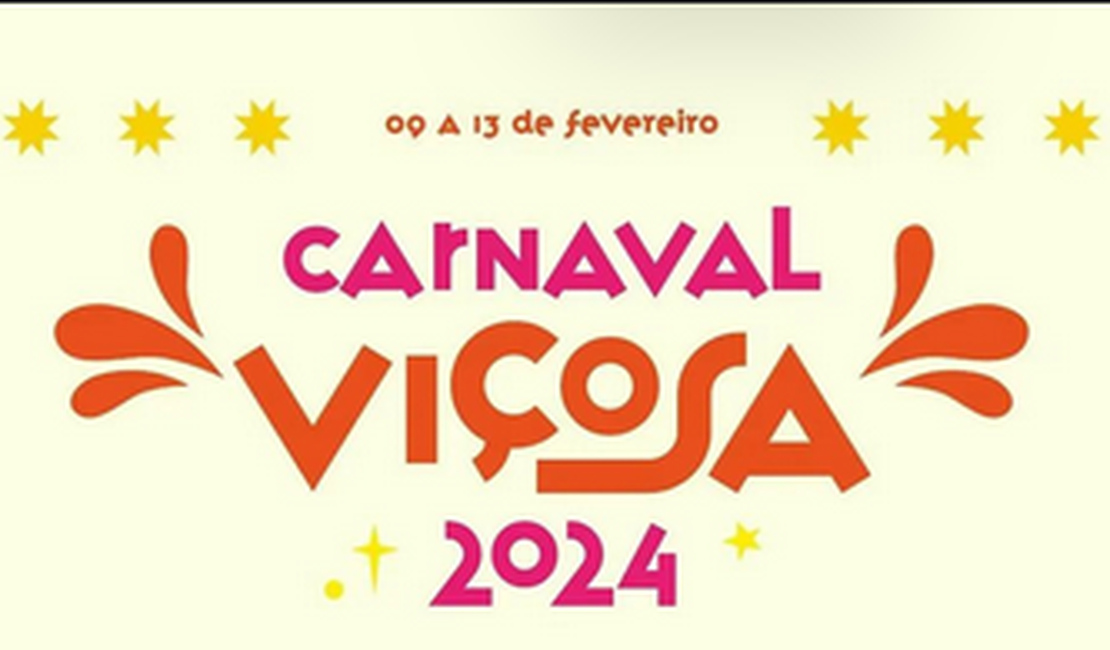 Confira a programação completa dos festejos carnavalescos em Viçosa