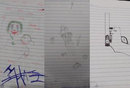 Adolescente que matou jovem em Junqueiro tinha caderno com desenho de mulher sendo esfaqueada