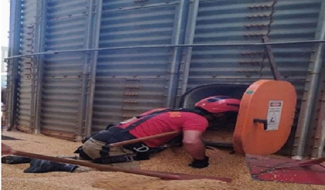 Trabalhador alagoano morre soterrado em ﻿silo de grãos, no Mato Grosso