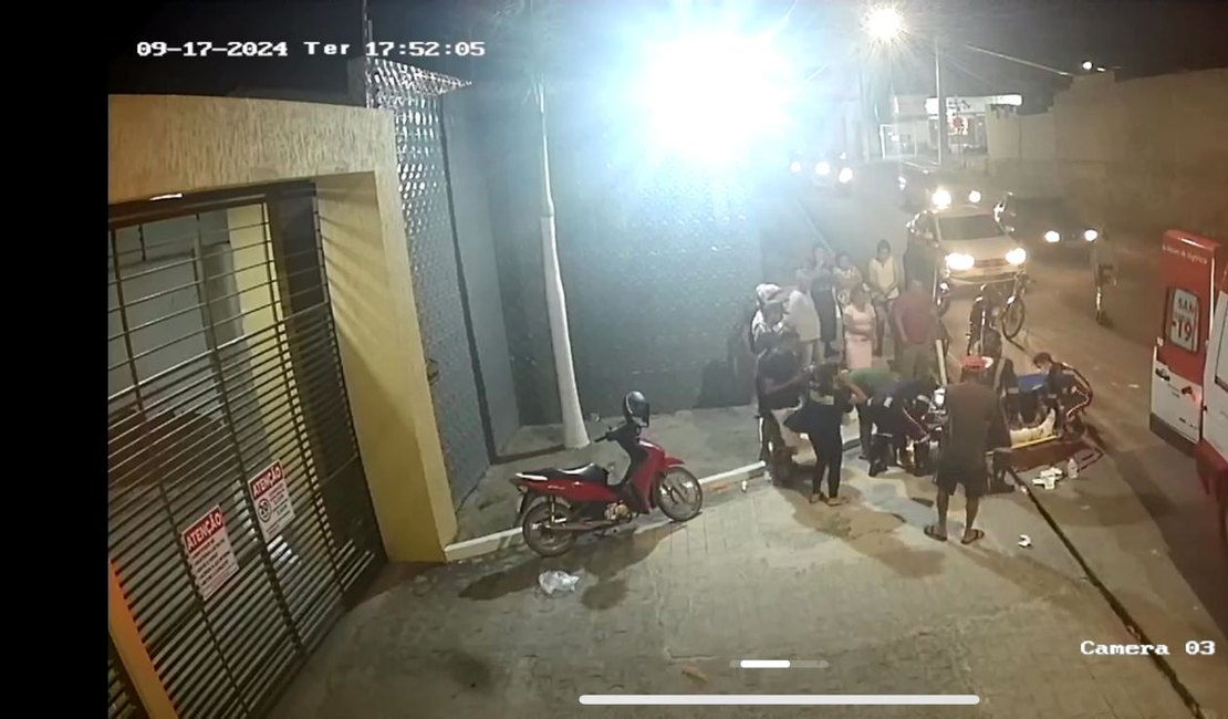 Homem sofre fratura na perna após cair de moto no bairro Baixa Grande, em Arapiraca