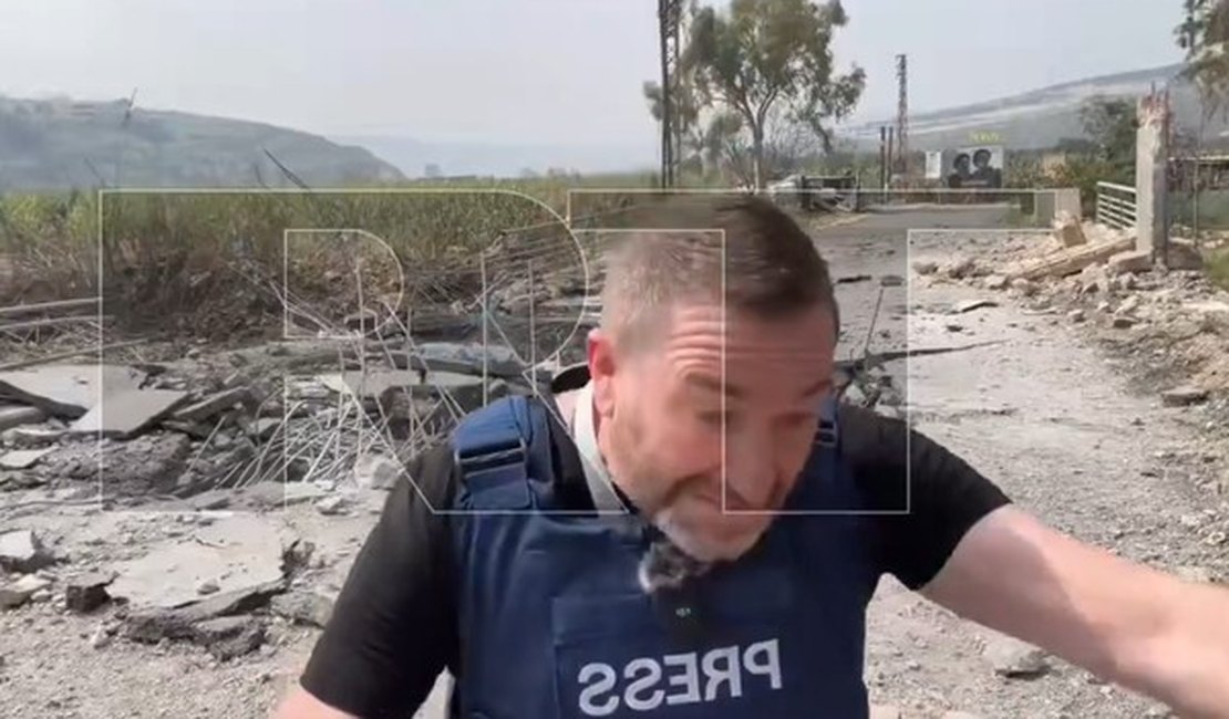 Repórter escapa por pouco de míssil durante transmissão no sul do Líbano