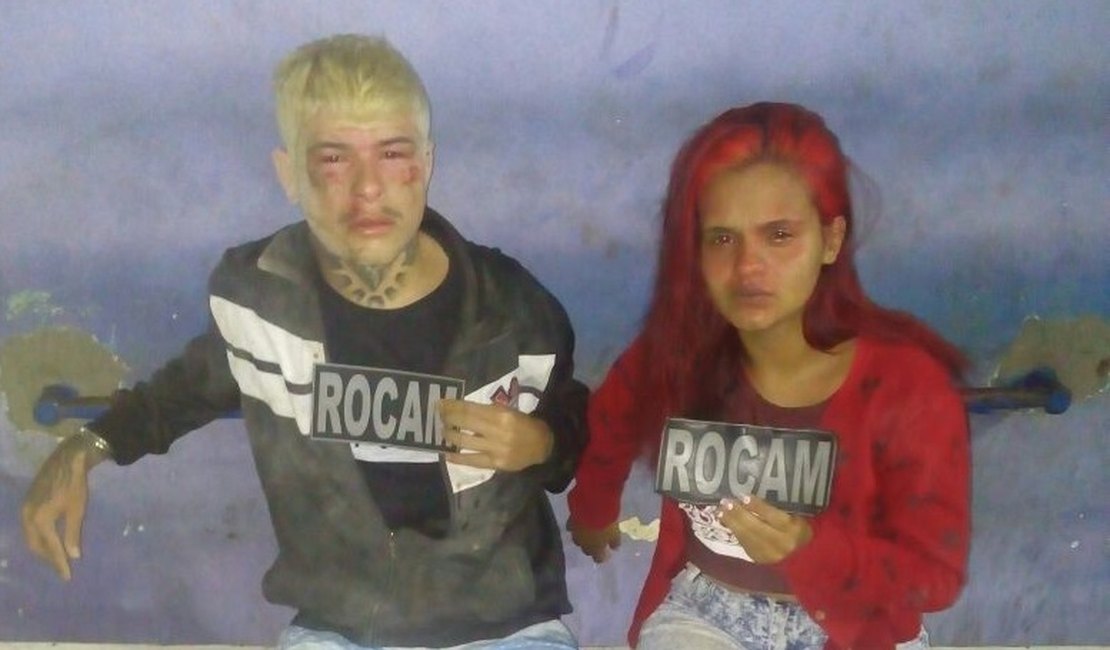 Casal tenta fugir da polícia e é detido com arma de fogo, em Arapiraca