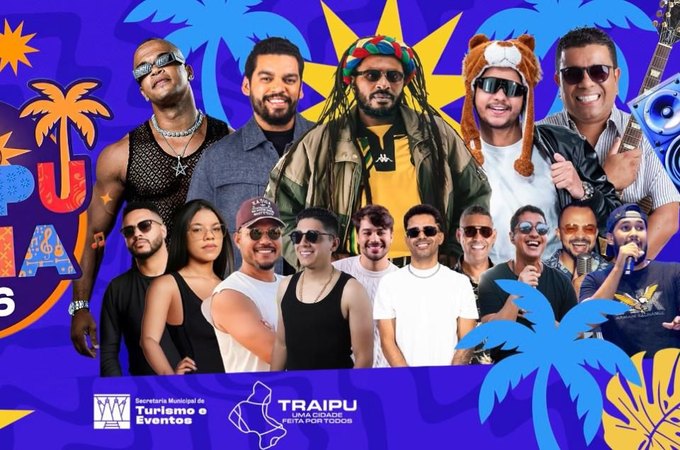Prefeitura divulga atrações do Traipu Folia 2026