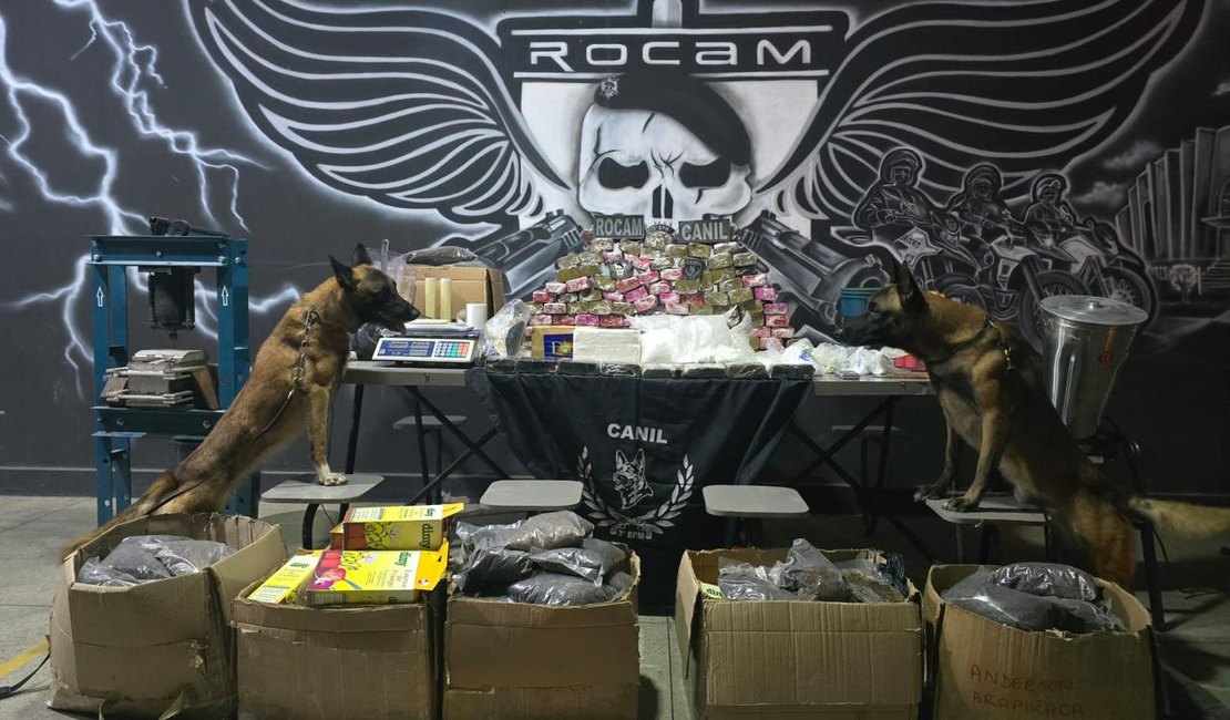 PM realiza grande apreensão de drogas no bairro Planalto, em Arapiraca