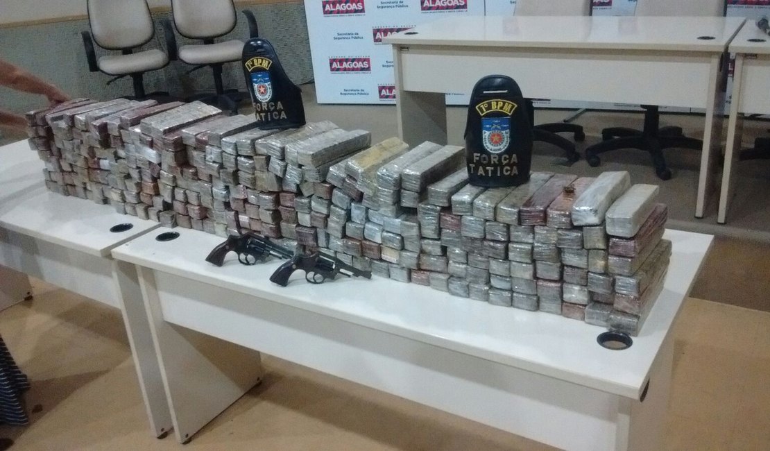 Operação apreende mais de 100 quilos de drogas em Maceió
