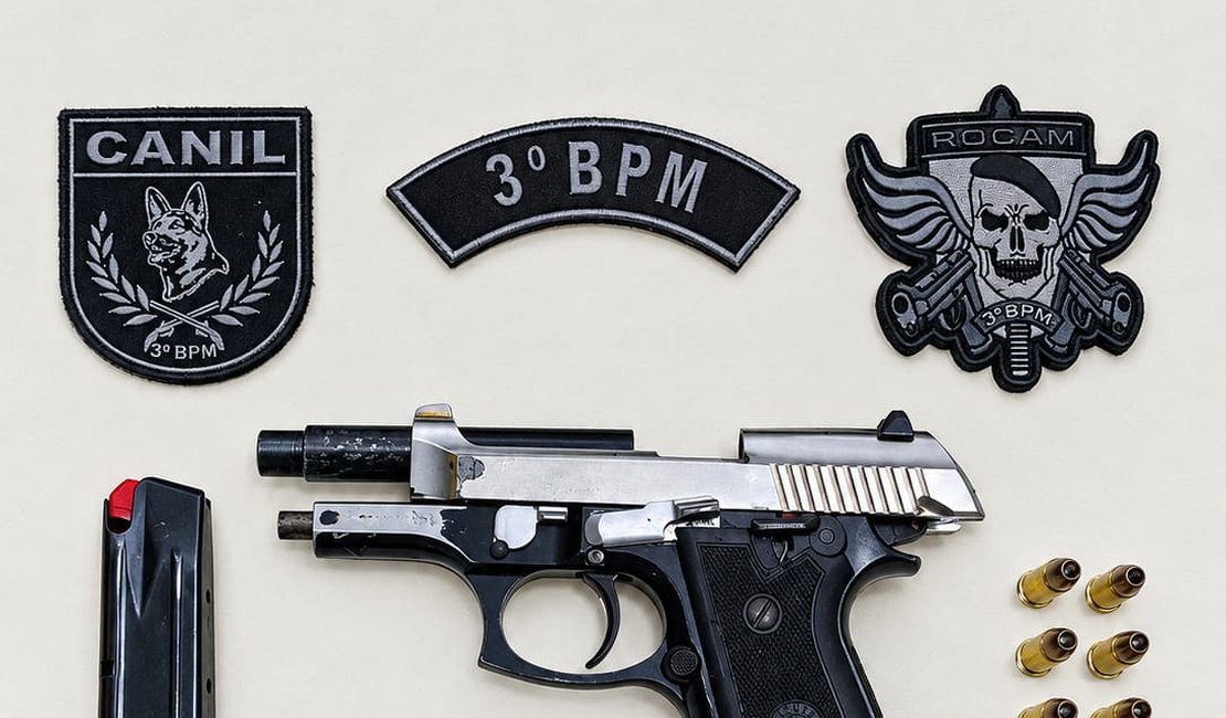 Jovem é preso com pistola e maconha após tentar fugir pelo telhado de residência em Arapiraca