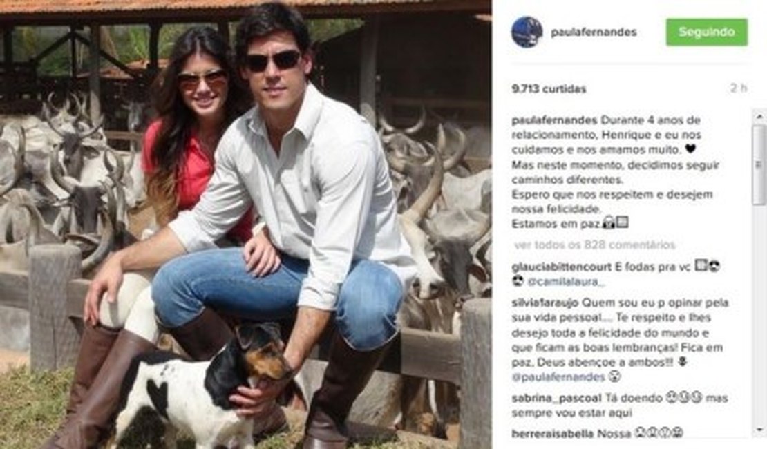 Paula Fernandes anuncia fim de noivado com dentista: ‘Estamos em paz’
