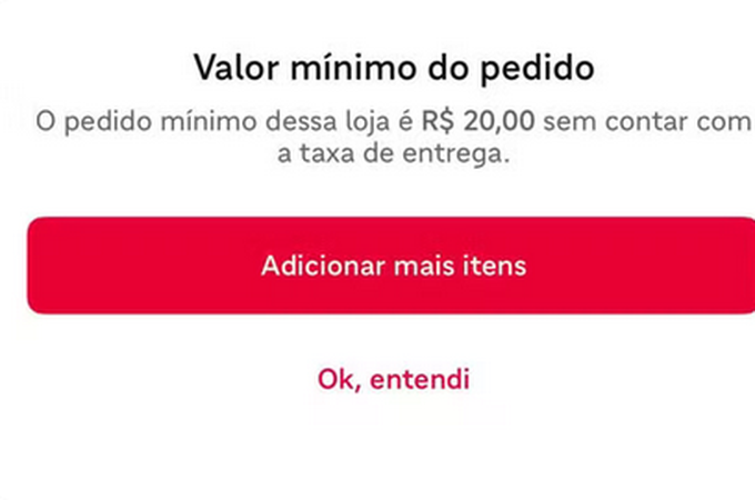 iFood é proibido pela Justiça de cobrar valor mínimo para pedidos