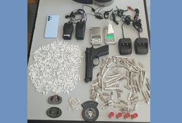 Autor de áudios ameaçando moradores do bairro Manoel Teles é preso por tráfico de drogas, em Arapiraca